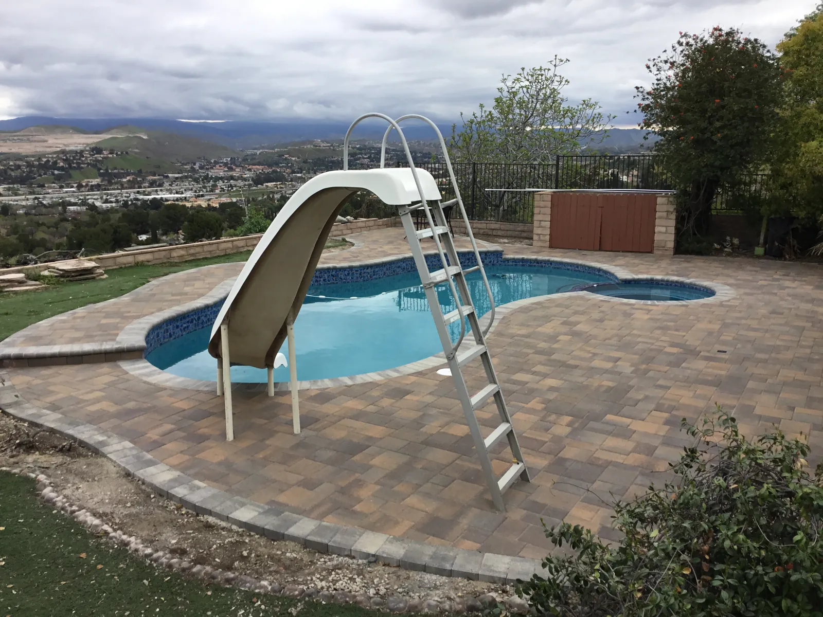 Hillside pool remodel, finished