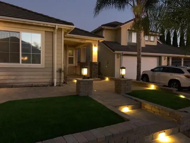 Backyard lighting installed by 360 Remodeling & Building