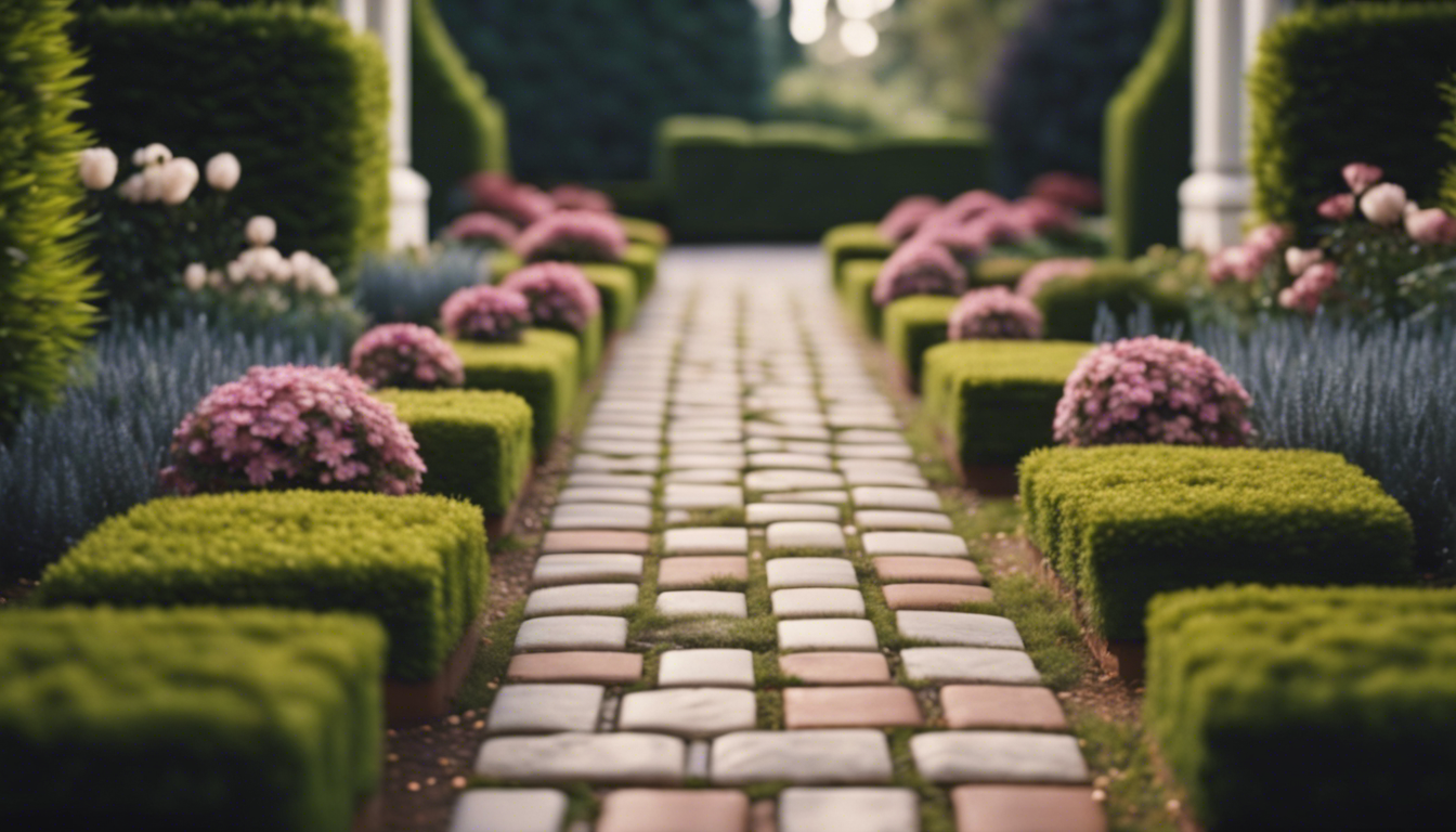 Elegant garden pathway made of pavers