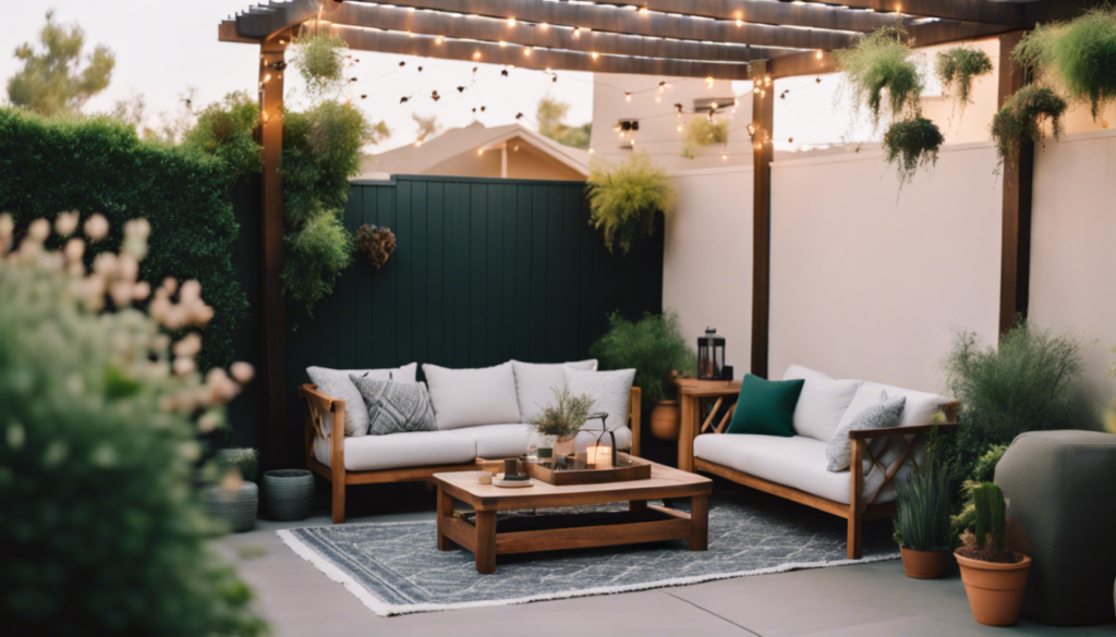 Cozy patio setup with lush greenery in Glendale
