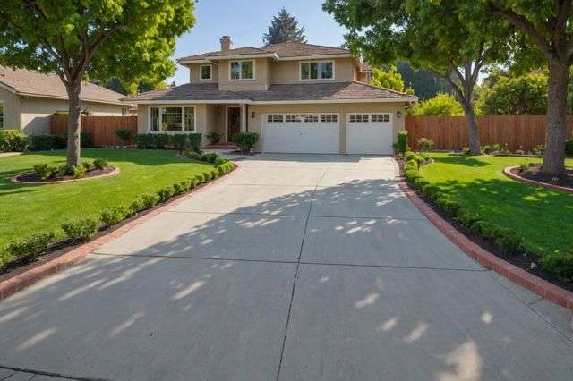 Expanded driveway in suburban Pasadena home